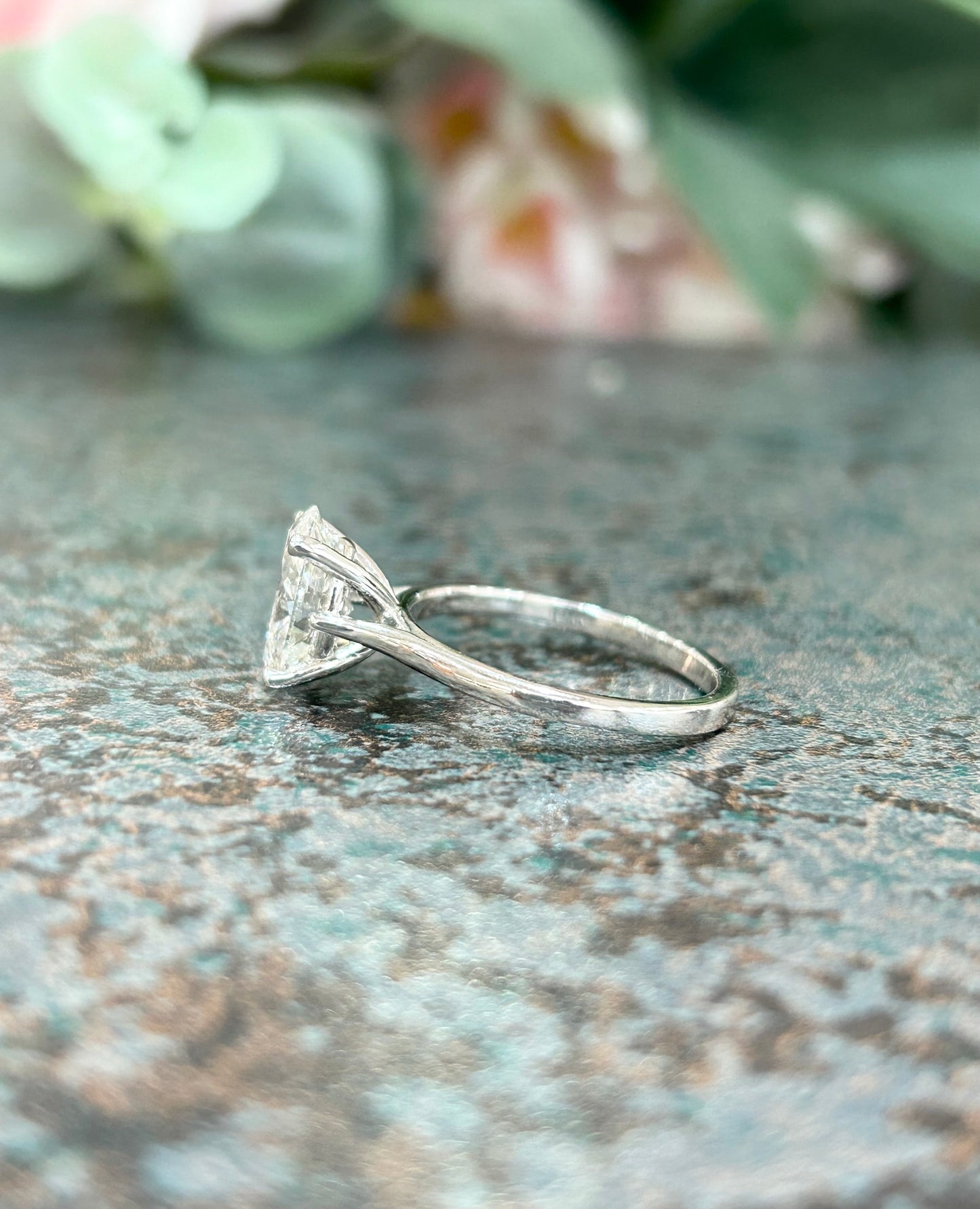 14KT W/G 2.03ct Oval Lab Grown Diamond Ring