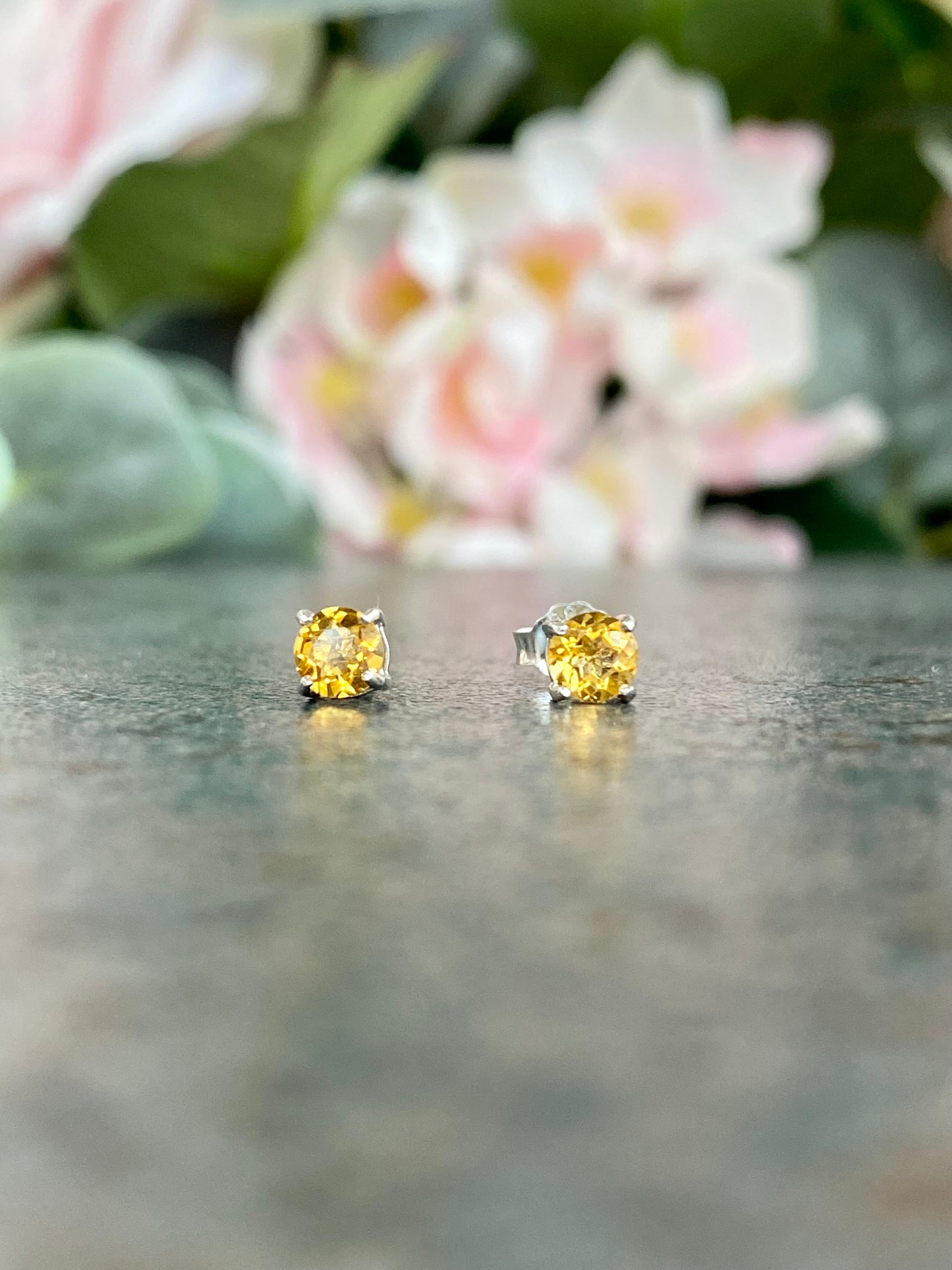 14KT Citrine Gemstone Earrings
