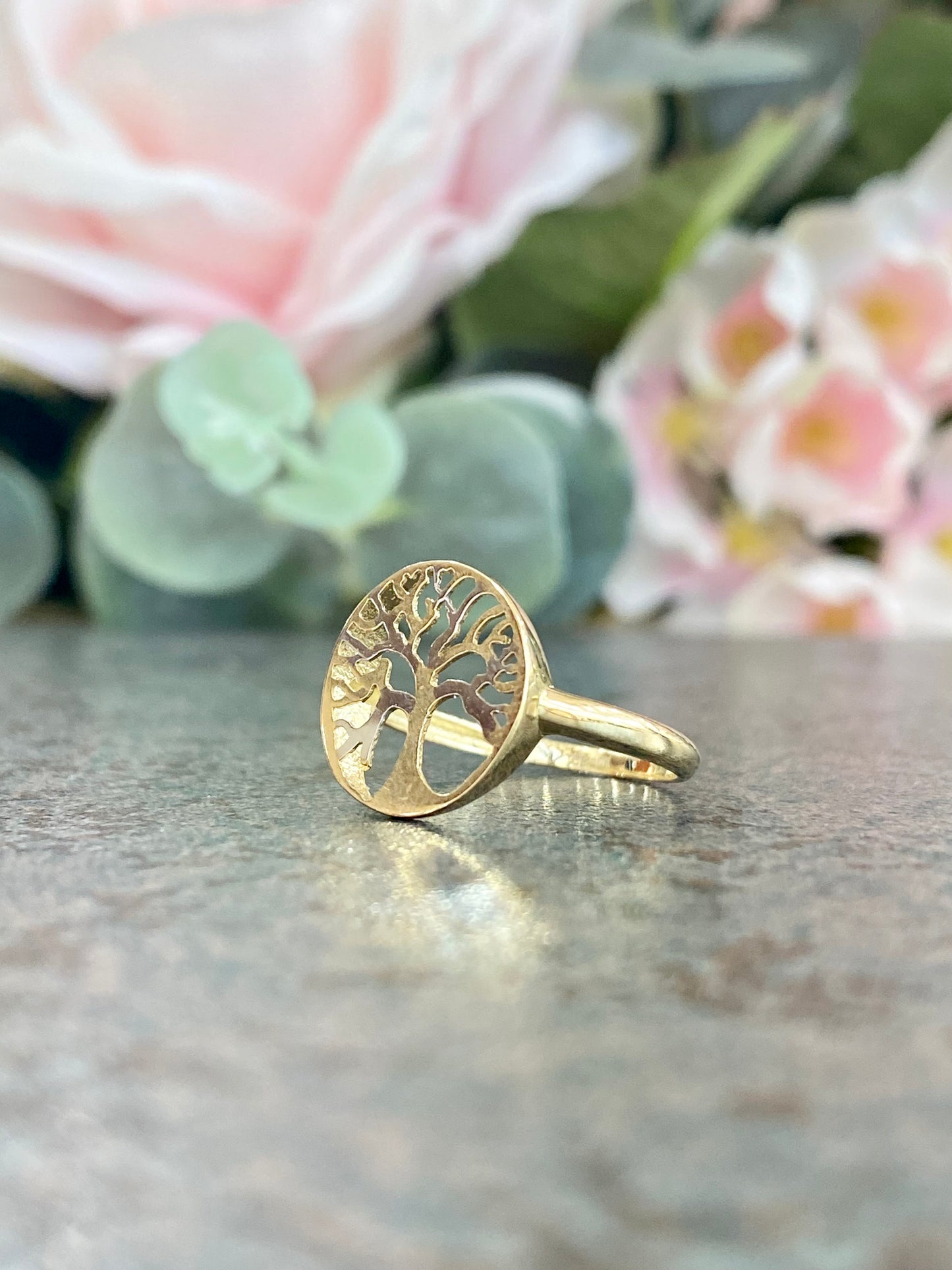 10KT Ladies Tree of Life Gold Ring