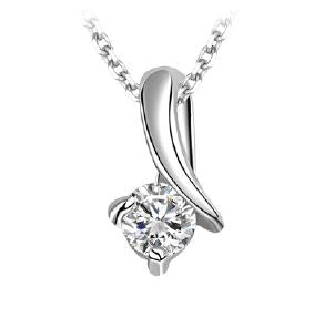 Silver Necklace with Cubic Zirconia