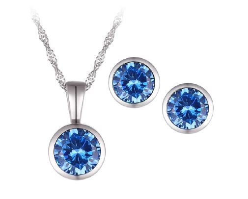 Silver Blue Topaz Gift Set - December