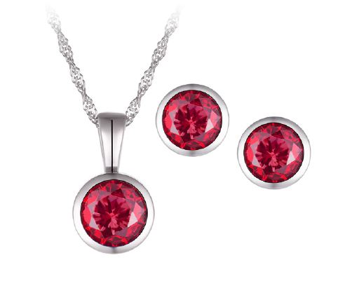 Silver Ruby Gift Set - July