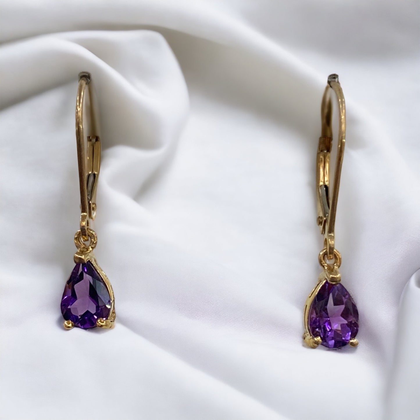 10KT Amethyst Gemstone Earrings