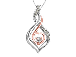 10KT Two-Tone .06ct Canadian Diamond Necklace