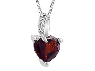10KT Garnet and Diamond Necklace