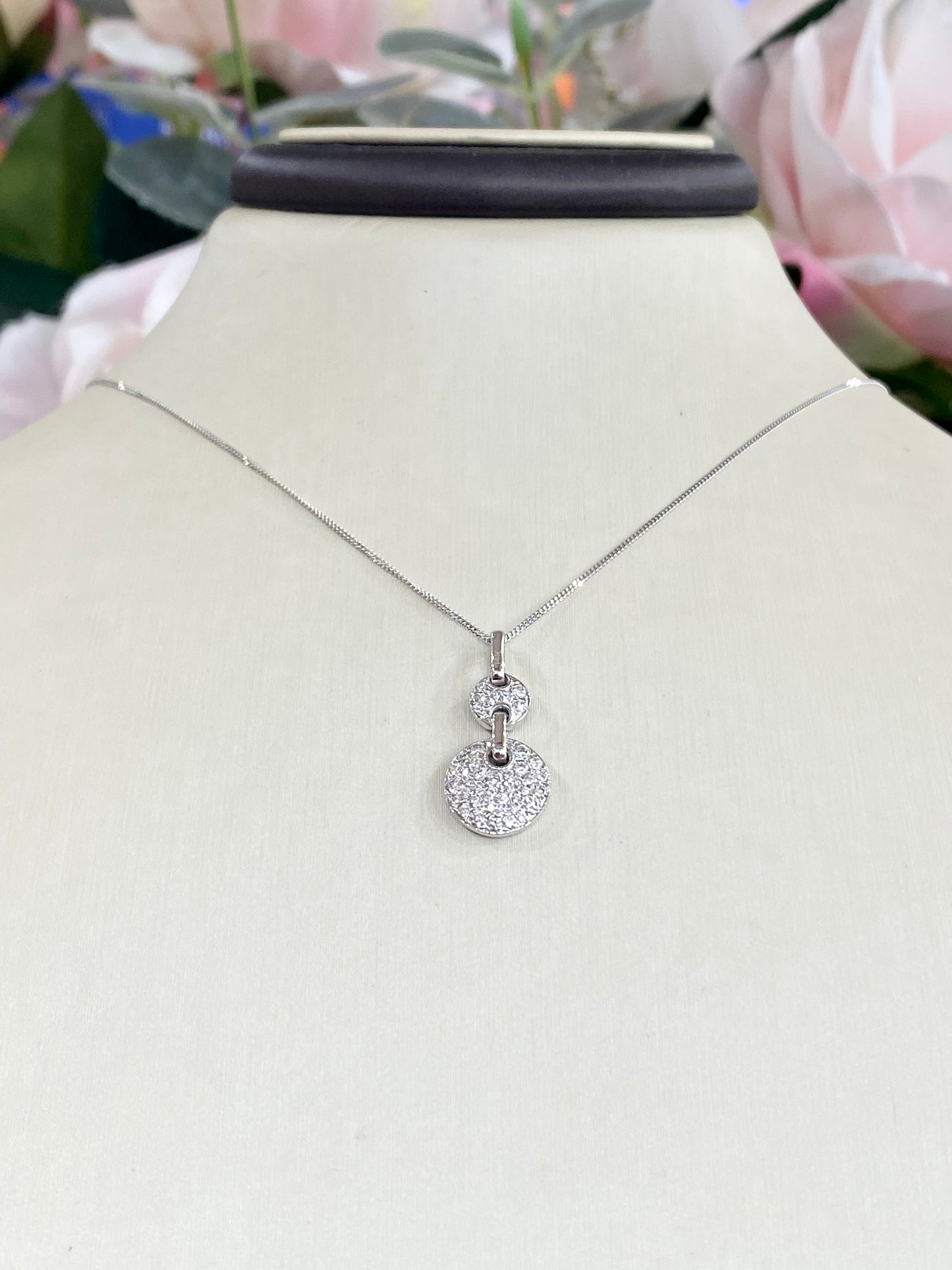 14KT White Gold .44ct Diamond Necklace