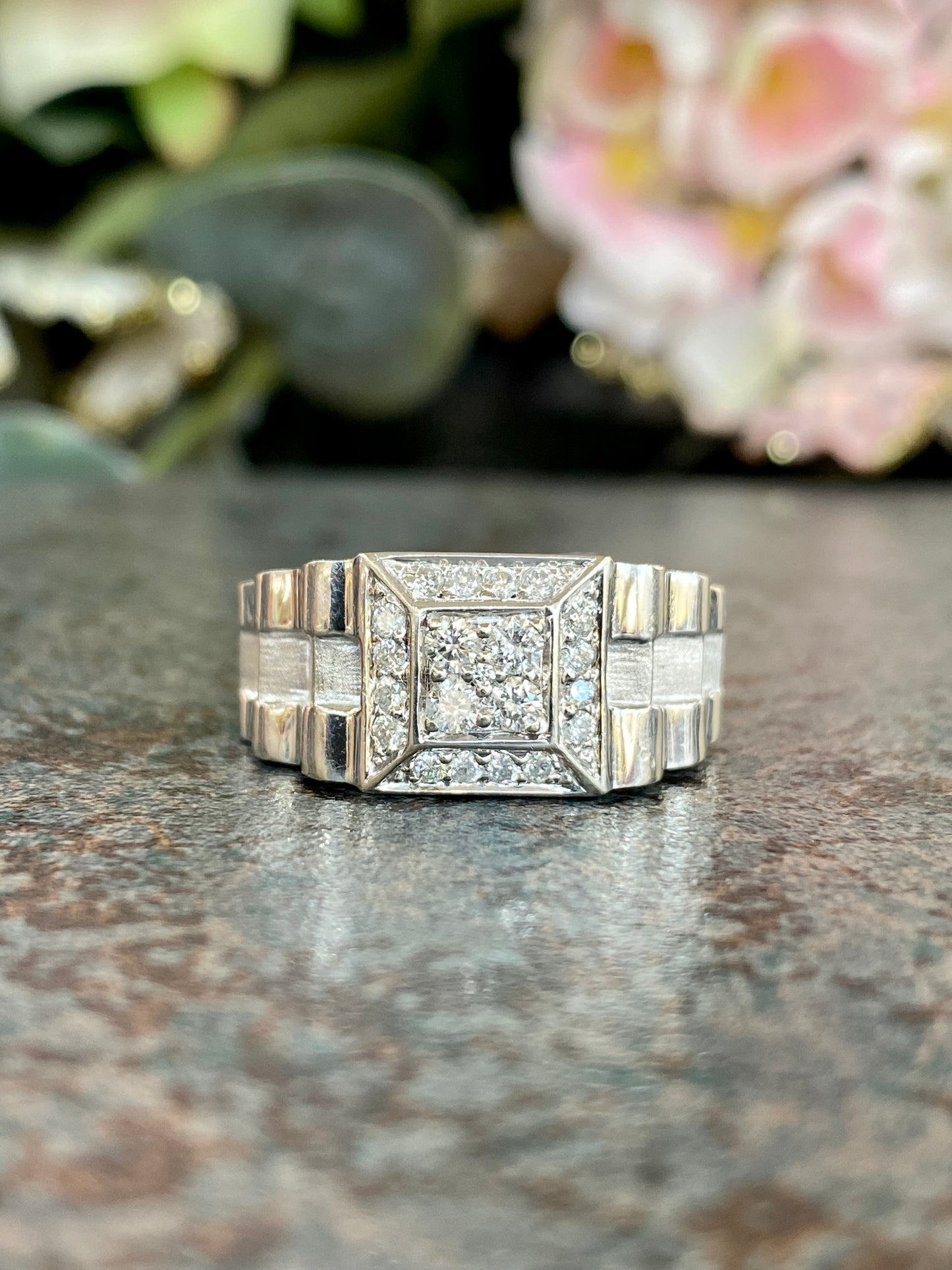 10KT .50ct Men's Diamond Ring