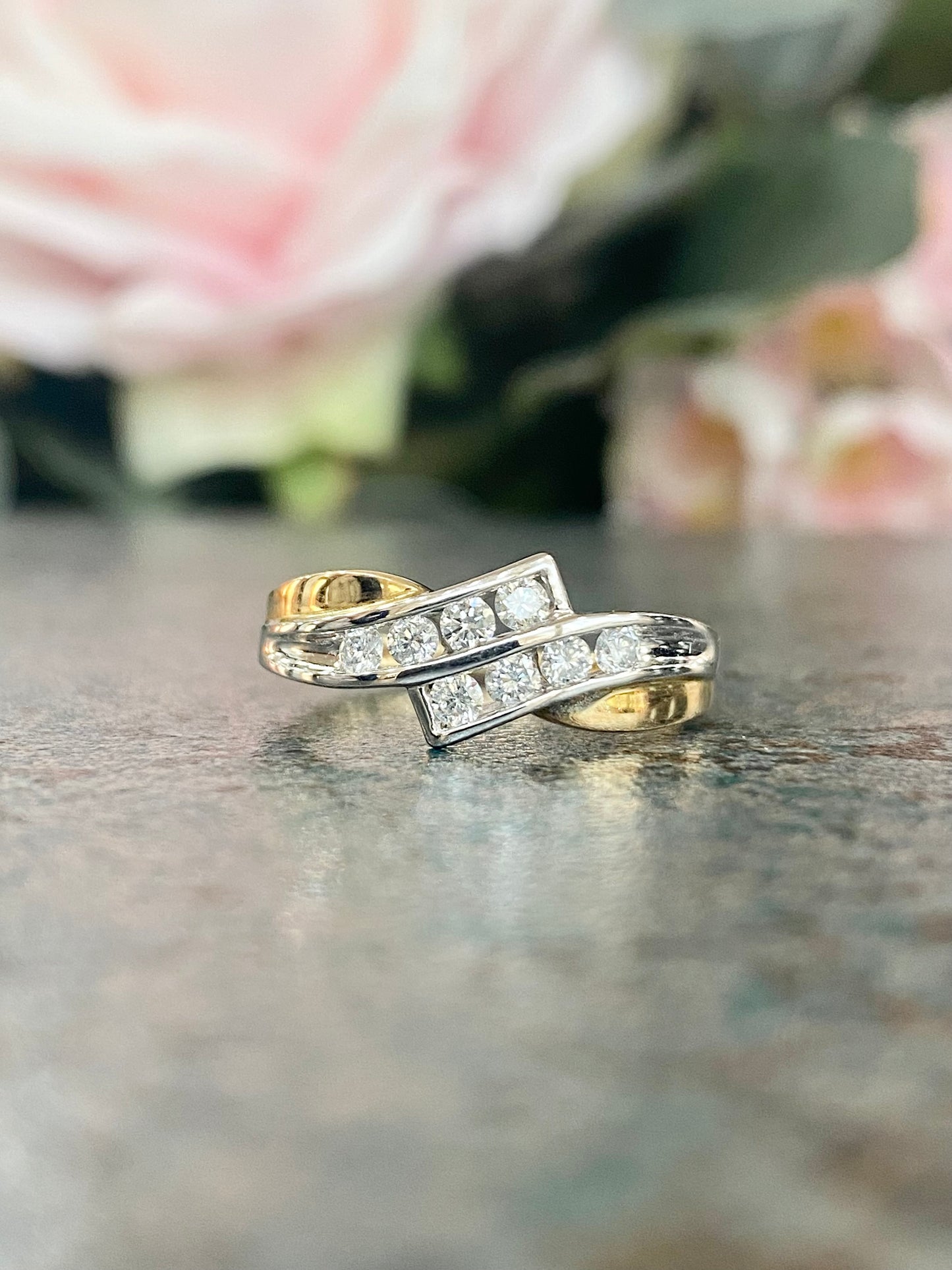 10KT .33ct Two-tone Ladies Diamond Ring