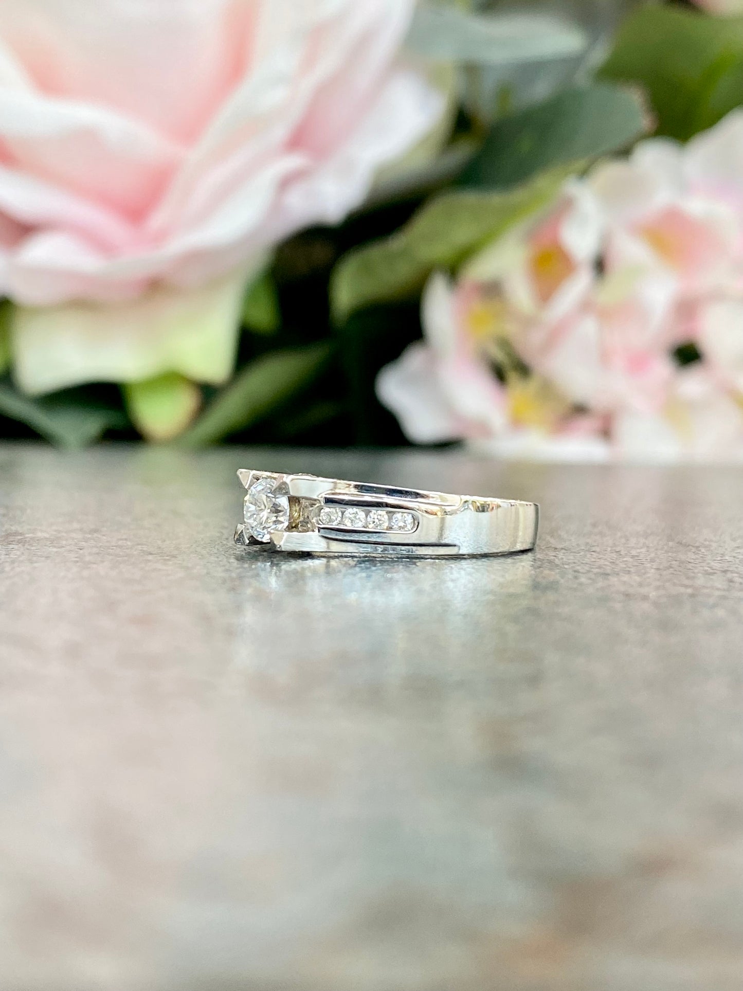 14kt White Gold .52TW Engagement Ring