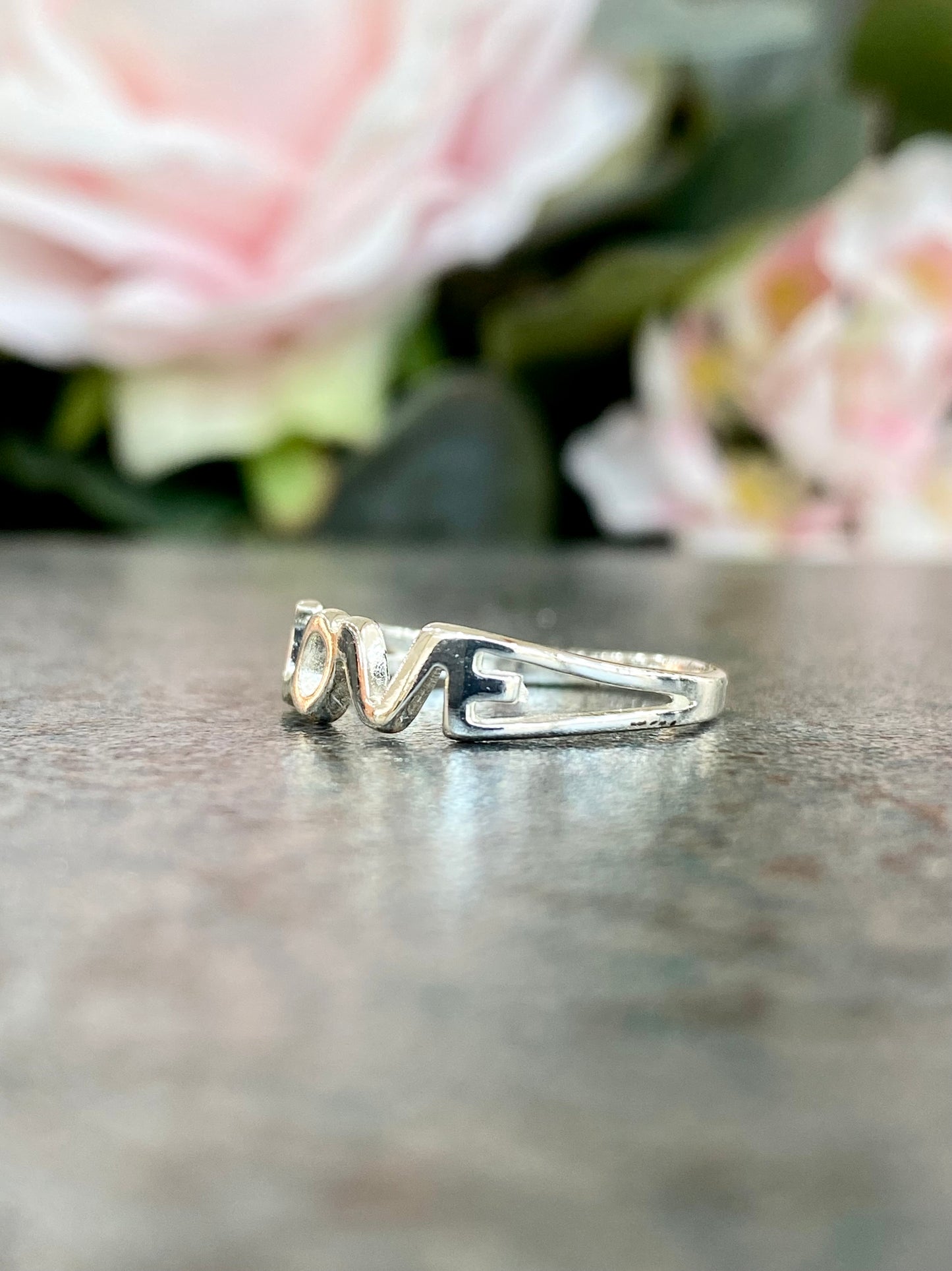 Silver LOVE Ring