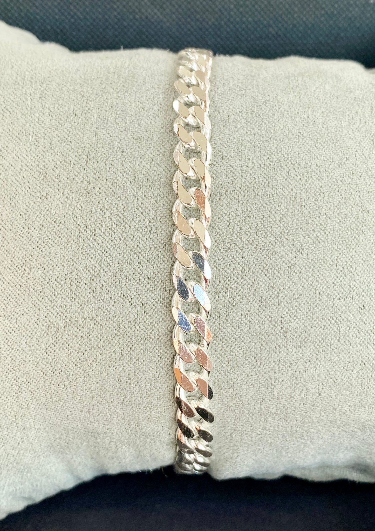 Silver Curb Bracelet
