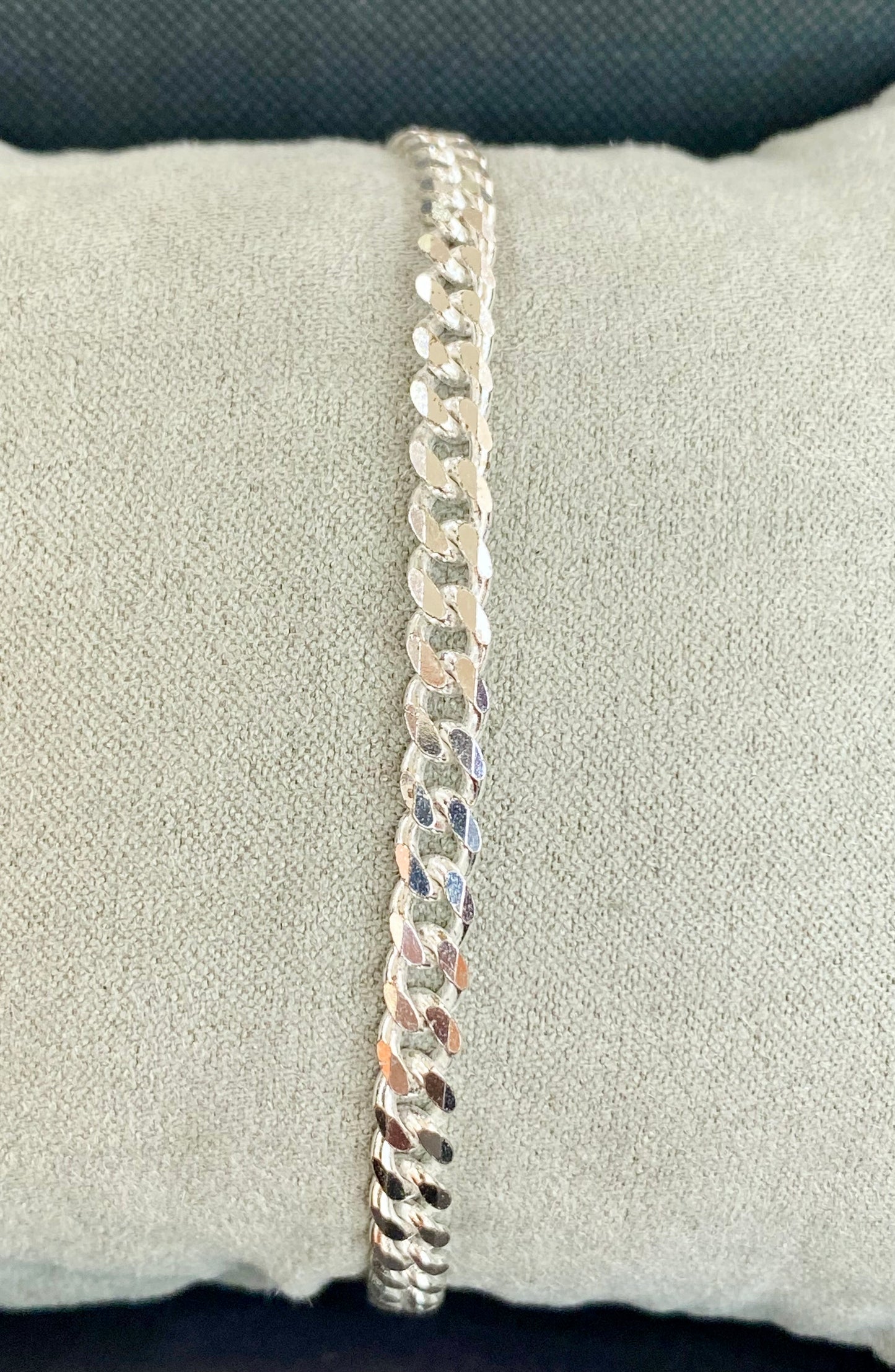 Silver Curb Bracelet