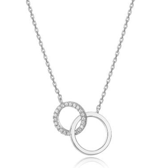 Silver CZ Bond Necklace