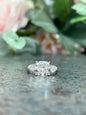14kt 3.40ct Cushion Lab Grown 3 Diamond Ring