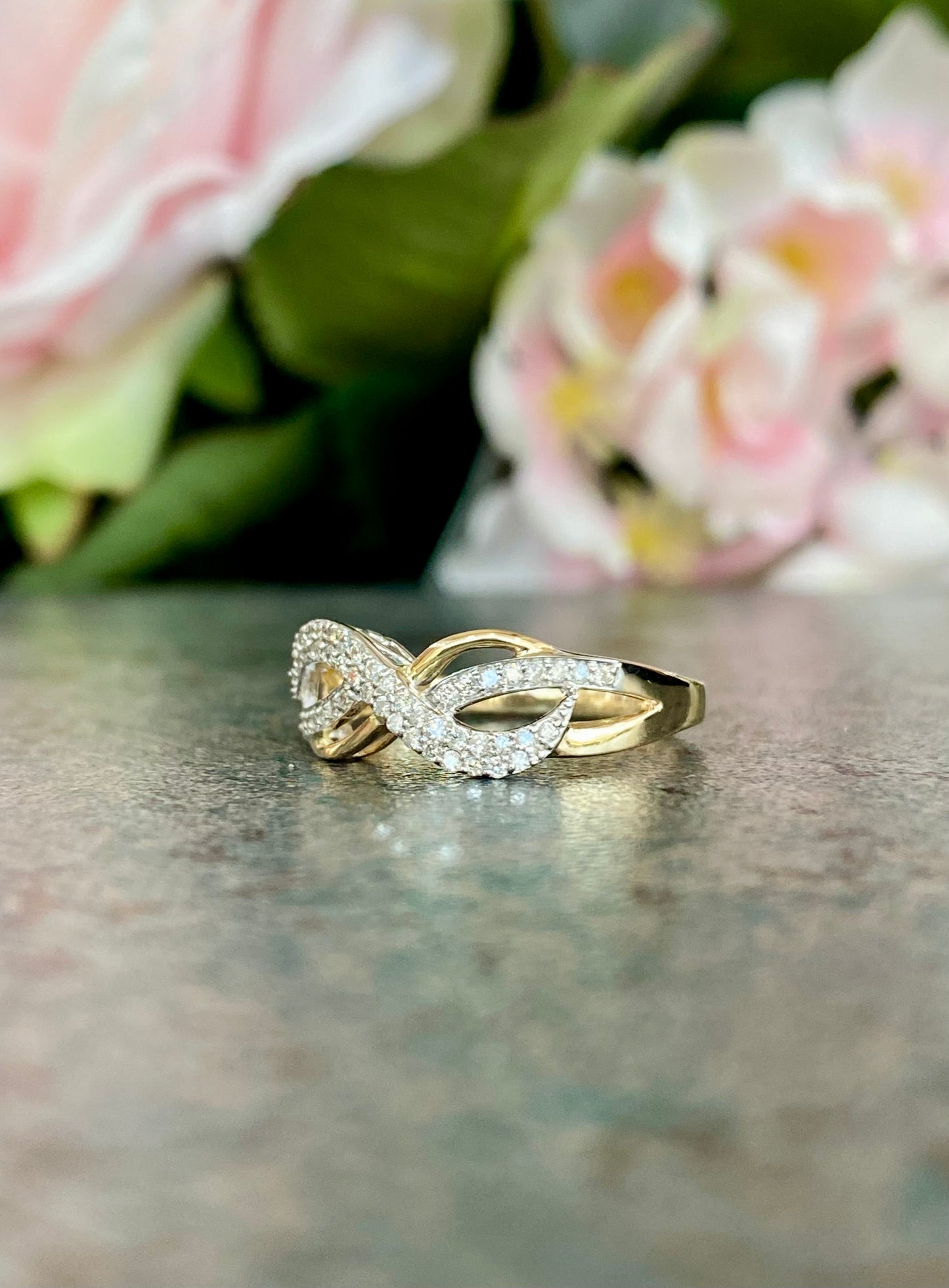 10KT .30ct Diamond Infinity Ring