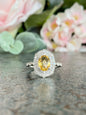 10KT .36ct Diamond and Citrine Gemstone Ring