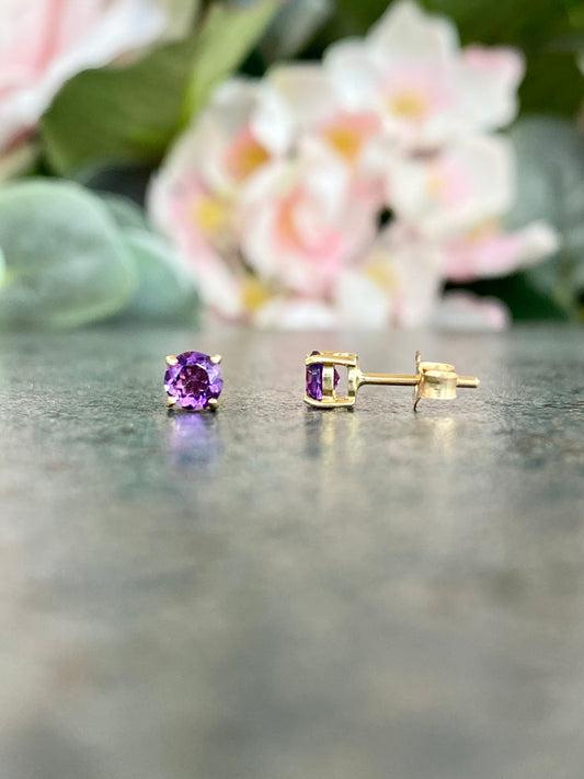 14KT Amethyst Gemstone Earrings