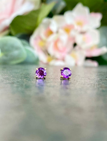 14KT Amethyst Gemstone Earrings