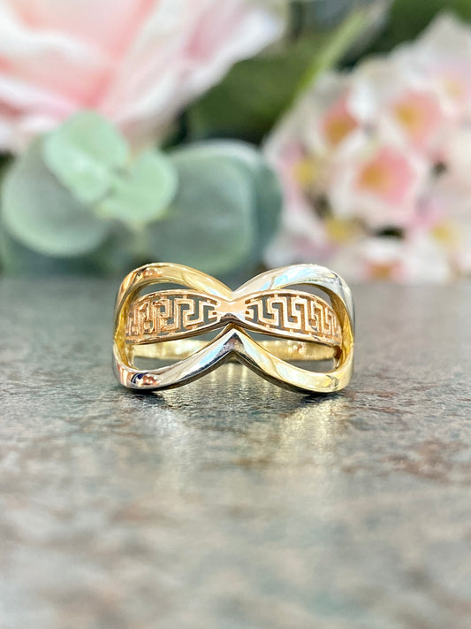 10KT Ladies Tri-Gold Ring