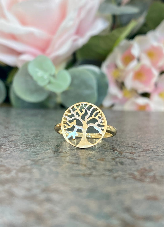 10KT Ladies Tree of Life Gold Ring