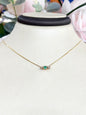 10KT Emerald and Diamond Necklace