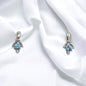 10KT Blue Topaz and Diamond Gemstone Earrings
