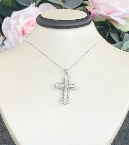 10KT White Gold .10ct Diamond Necklace