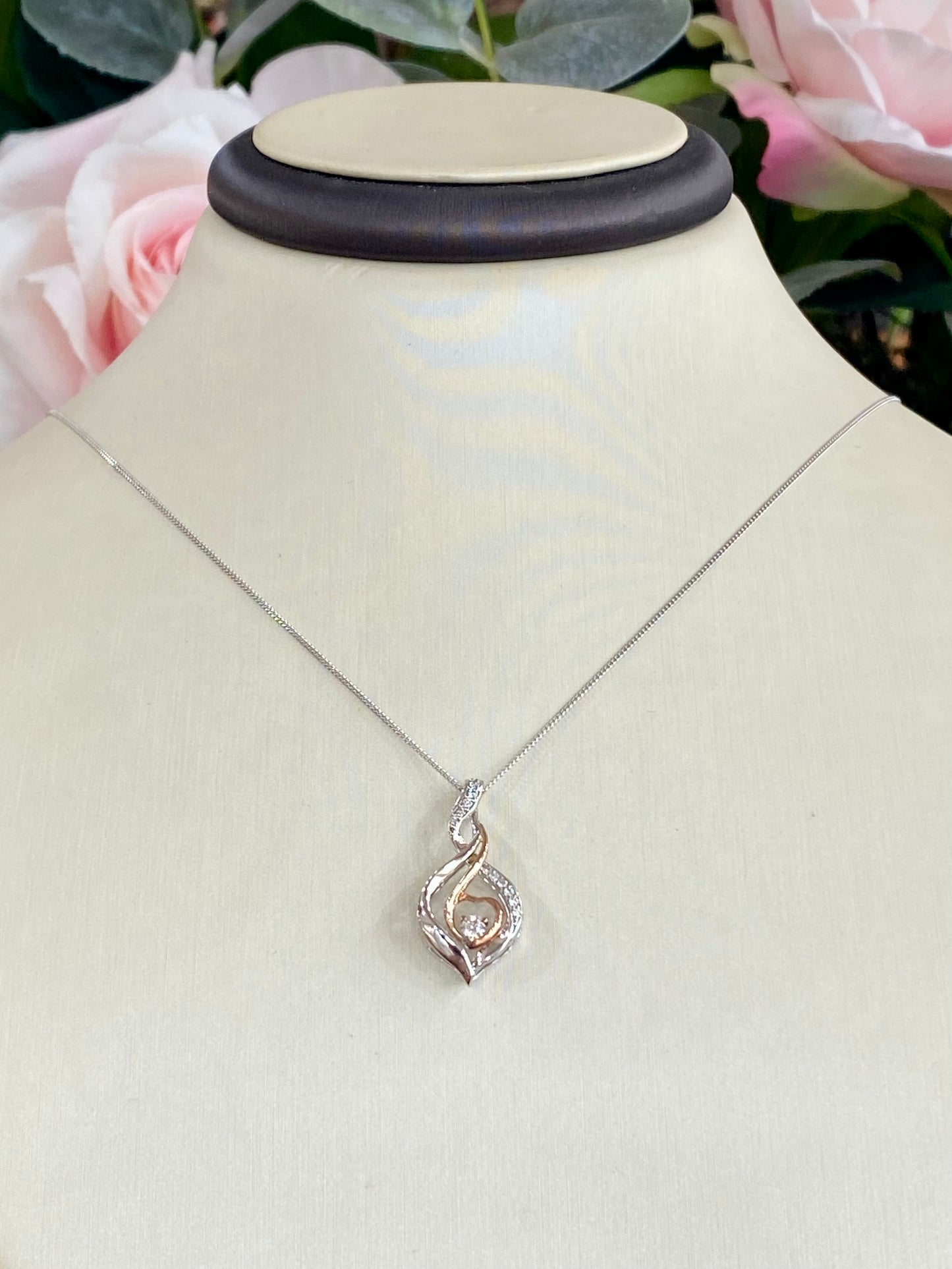 10KT Two-Tone .06ct Canadian Diamond Necklace
