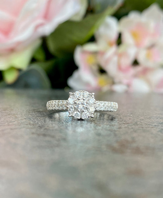 14kt White Gold .50TW Engagement Ring