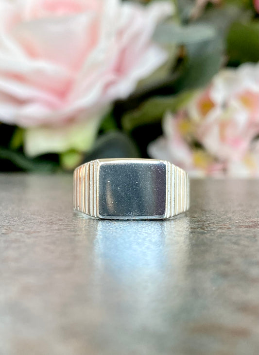 Men's Silver Signet Ring