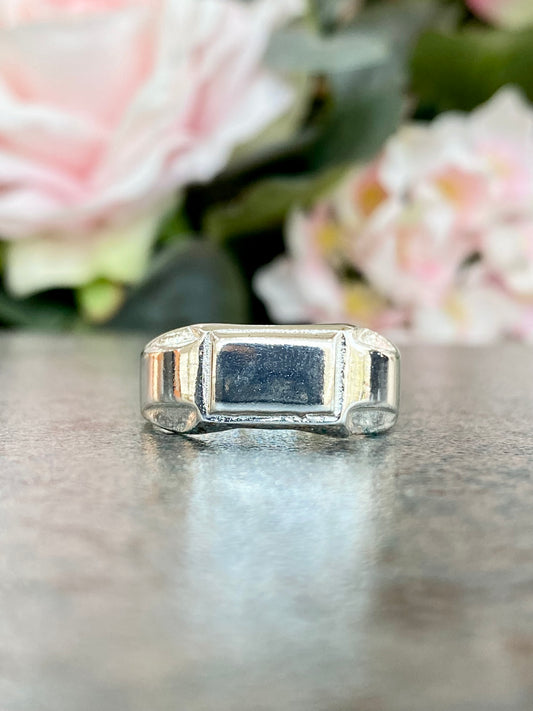 Men's Silver Signet Ring