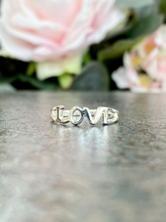 Silver LOVE Ring