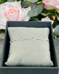 Silver Heart Station Bracelet