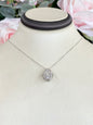 Silver Dancing CZ Necklace