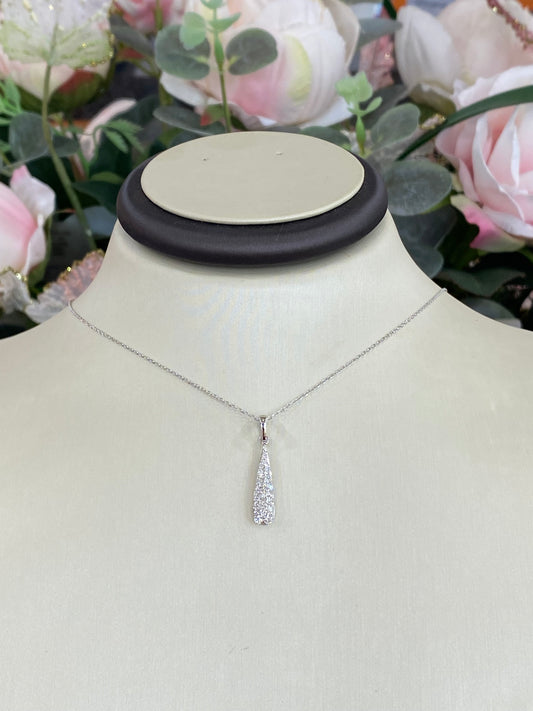 14KT White Gold .34ct Diamond Necklace